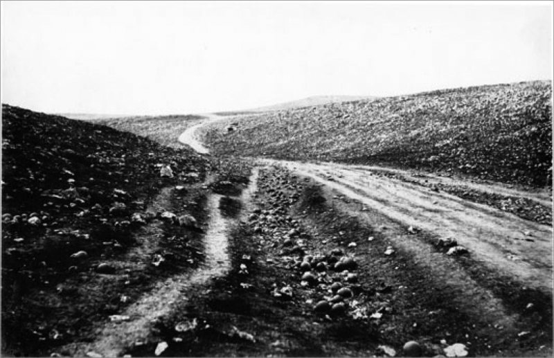 Figure 1. The Valley of the Shadow of Death
                            , by Roger Fenton, 1855. Library of Congress, LC-DIG-ppmsca-35546.